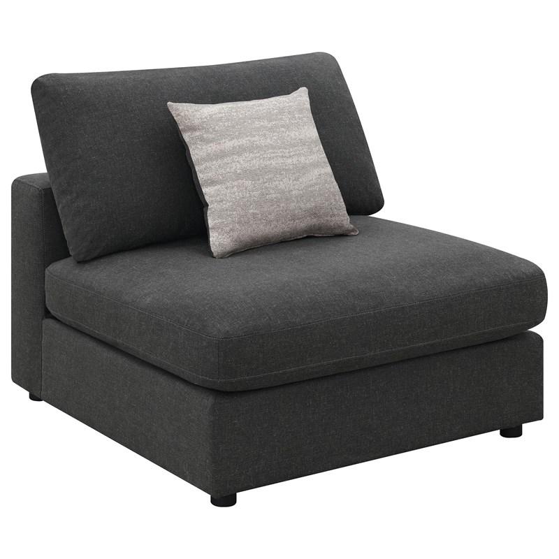 Large Picture of Coaster Furniture Serene 551324-SETB 4 pc Upholstered Modular Sectional - Charcoal