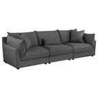 Coaster Furniture Sasha 551681-SETB 3 pc Upholstered Sofa - Barely Black