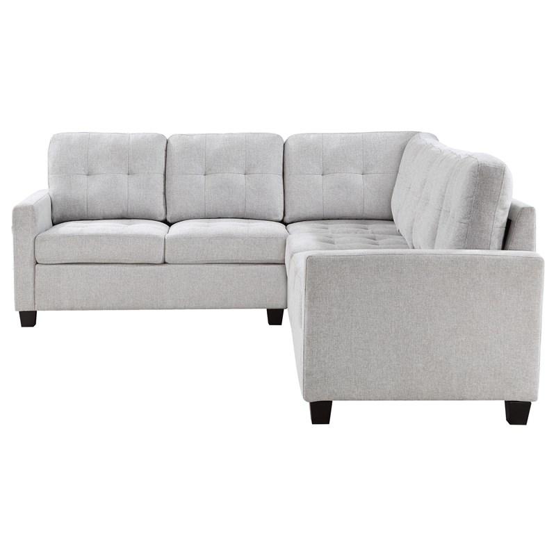Large Picture of Coaster Furniture Georgina 551705-SET 4 pc Upholstered Modular Sectional Sofa - Steel Beige