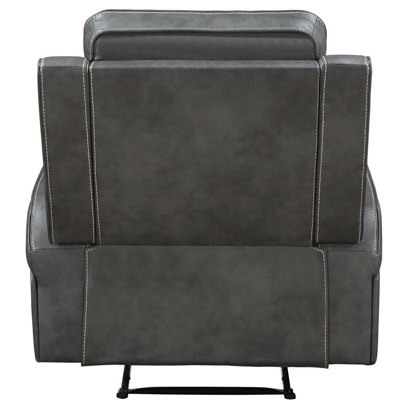 Large Picture of Coaster Furniture Raelynn 603193 Upholstered Track Arm Recliner - Grey
