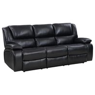 Coaster Furniture Camila 610244 Upholstered Motion Reclining Sofa - Black (Sofas - Reclining)