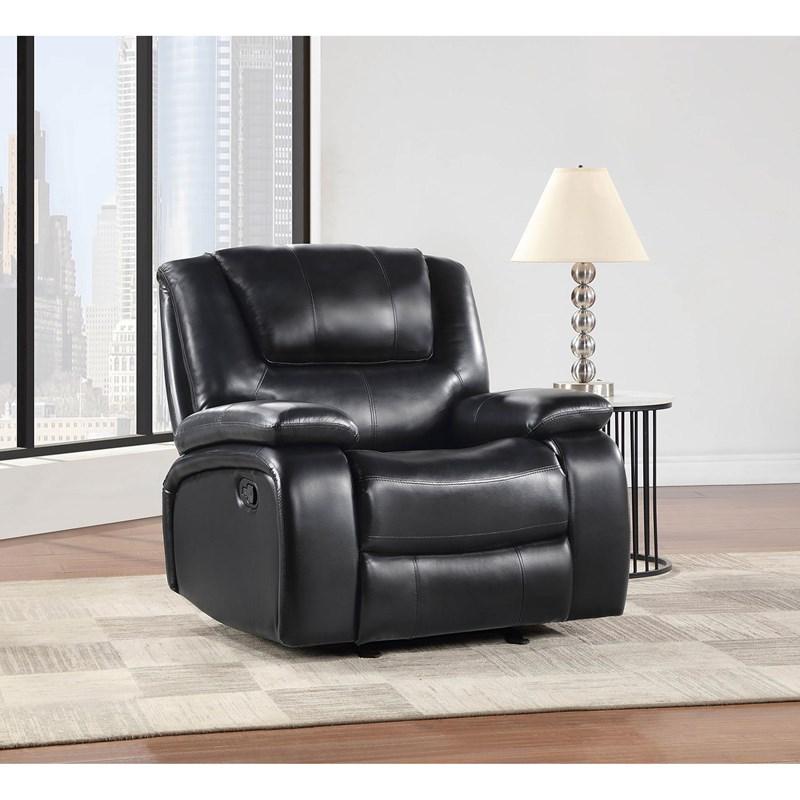 Large Picture of Coaster Furniture Camila 610246 Upholstered Glider Recliner Chair - Black