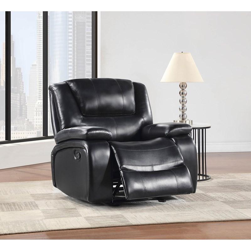Large Picture of Coaster Furniture Camila 610246 Upholstered Glider Recliner Chair - Black