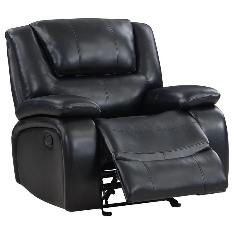 Large Picture of Coaster Furniture Camila 610246 Upholstered Glider Recliner Chair - Black