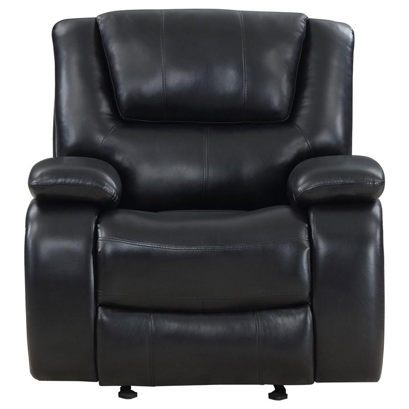 Large Picture of Coaster Furniture Camila 610246 Upholstered Glider Recliner Chair - Black