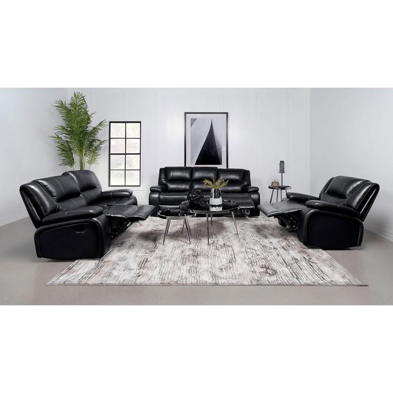 Large Picture of Coaster Furniture Camila 610246 Upholstered Glider Recliner Chair - Black