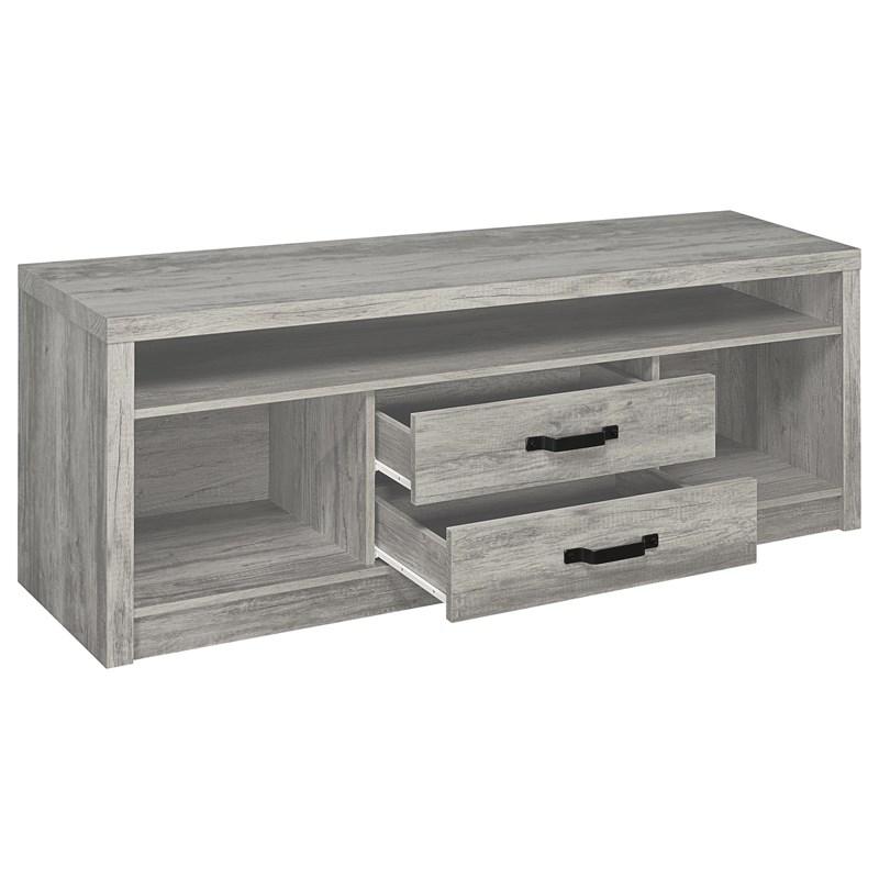 Large Picture of Coaster Furniture Burke 701024-SET 3-Piece Entertainment Center - Grey Driftwood