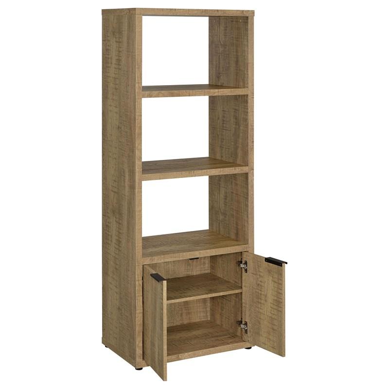 Large Picture of Coaster Furniture Tabby 701703 3-shelf Engineered Wood Media Tower - Mango