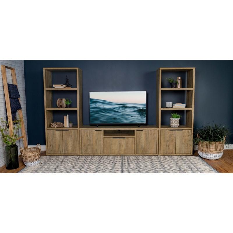 Large Picture of Coaster Furniture Tabby 701703 3-shelf Engineered Wood Media Tower - Mango