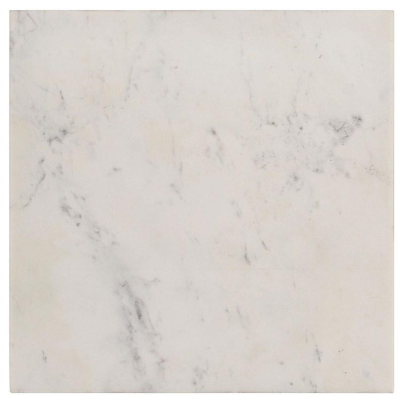Large Picture of Coaster Furniture Tobin 707697 Square Marble Top End Table - White and Black