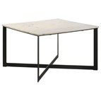 Coaster Furniture Tobin 707698 Square Marble Top Coffee Table - White and Black