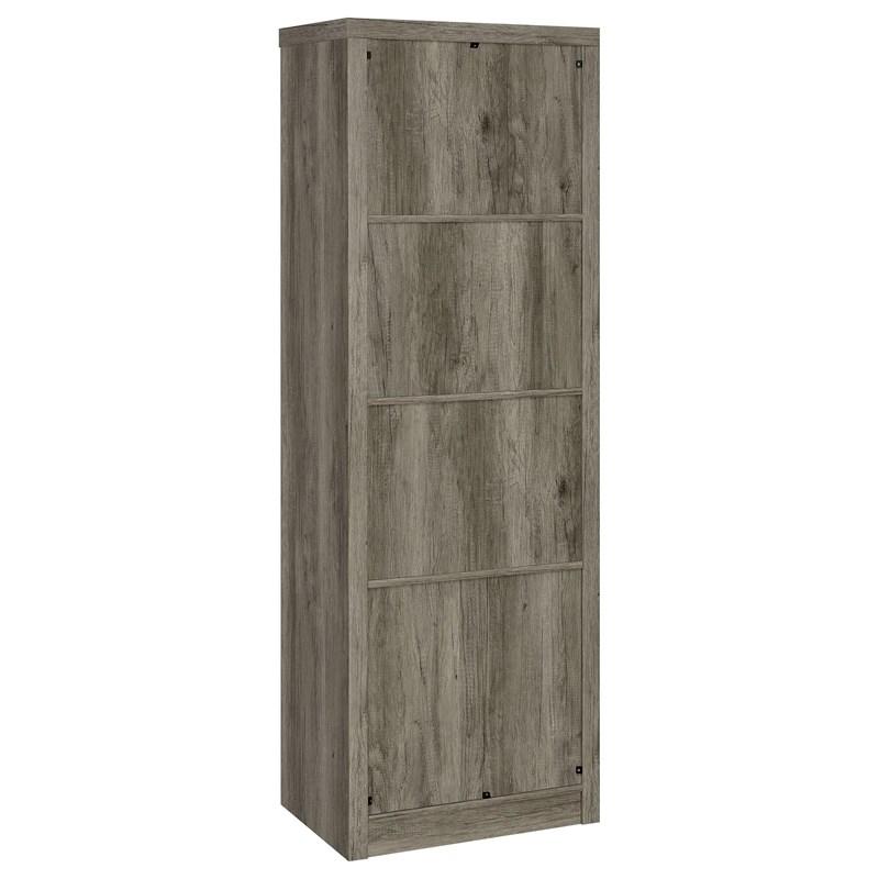 Large Picture of Coaster Furniture Burke 707726 3-shelf Engineered Wood Media Tower - Grey Driftwood