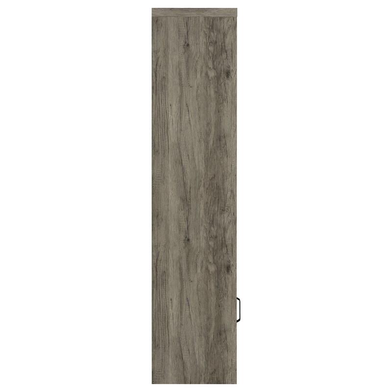 Large Picture of Coaster Furniture Burke 707726 3-shelf Engineered Wood Media Tower - Grey Driftwood