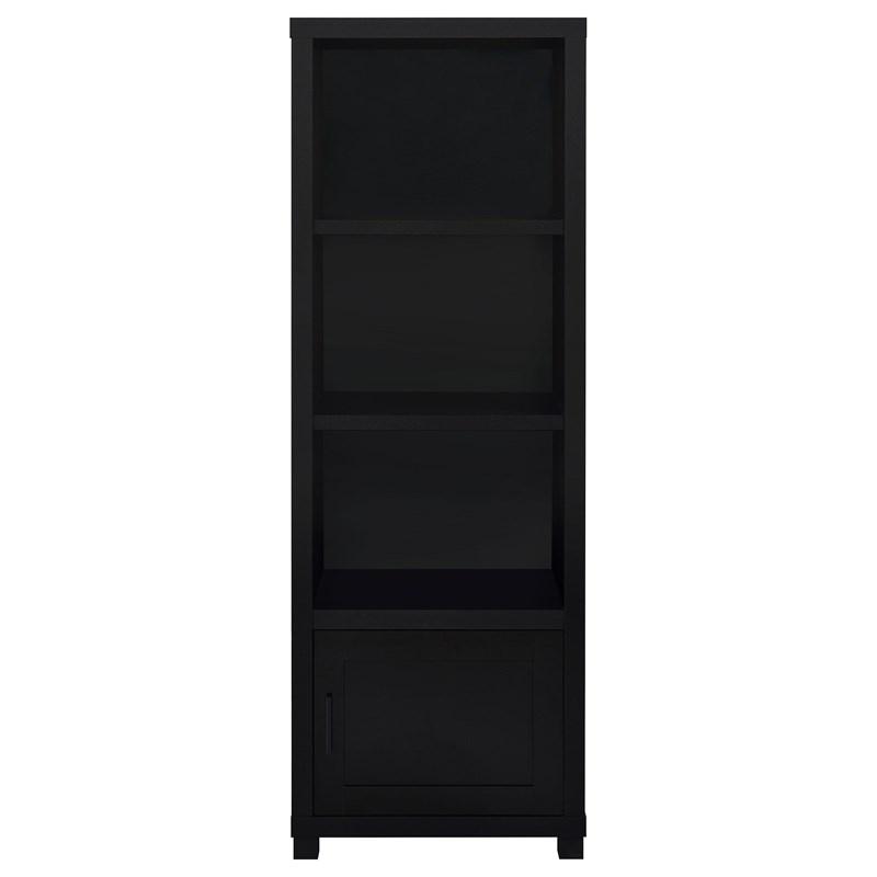 Large Picture of Coaster Furniture Jupiter 707756 3-shelf Engineered Wood Media Tower - Black