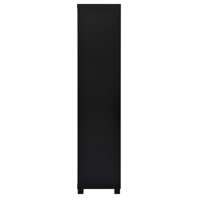 Large Picture of Coaster Furniture Jupiter 707756 3-shelf Engineered Wood Media Tower - Black