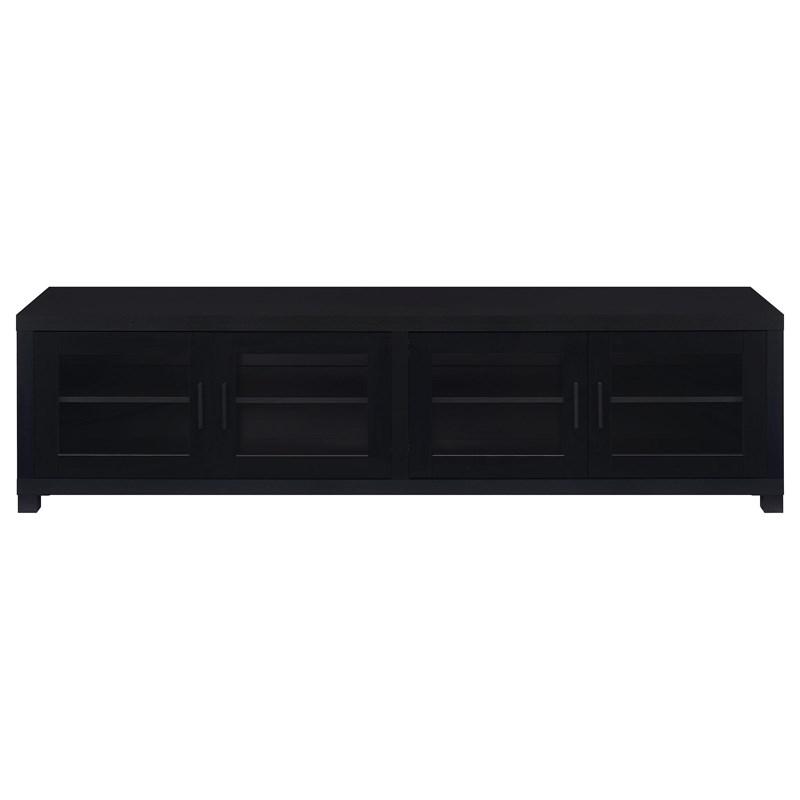 Large Picture of Coaster Furniture Jupiter 736303 4-door Engineered Wood 79-inch TV Stand - Black