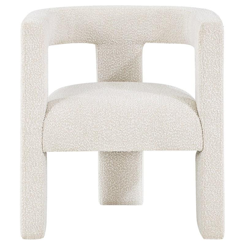 Large Picture of Coaster Furniture Petra 902881 Boucle Upholstered Accent Side Chair - White