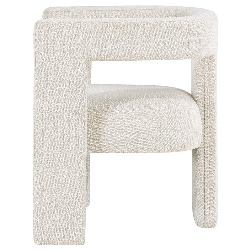 Large Picture of Coaster Furniture Petra 902881 Boucle Upholstered Accent Side Chair - White