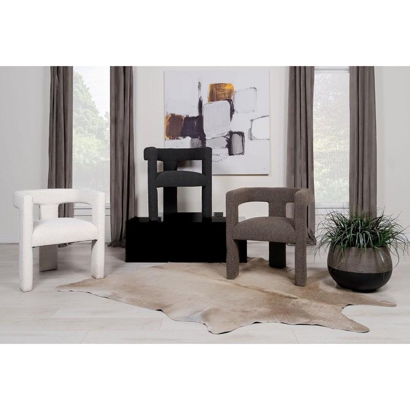Large Picture of Coaster Furniture Petra 902882 Boucle Upholstered Accent Side Chair - Black