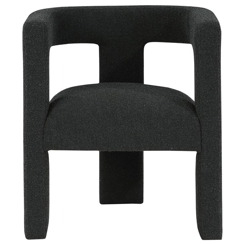 Large Picture of Coaster Furniture Petra 902882 Boucle Upholstered Accent Side Chair - Black