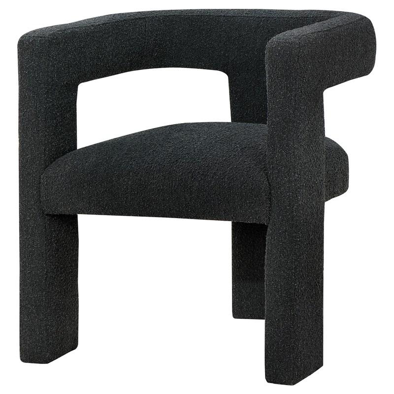 Large Picture of Coaster Furniture Petra 902882 Boucle Upholstered Accent Side Chair - Black