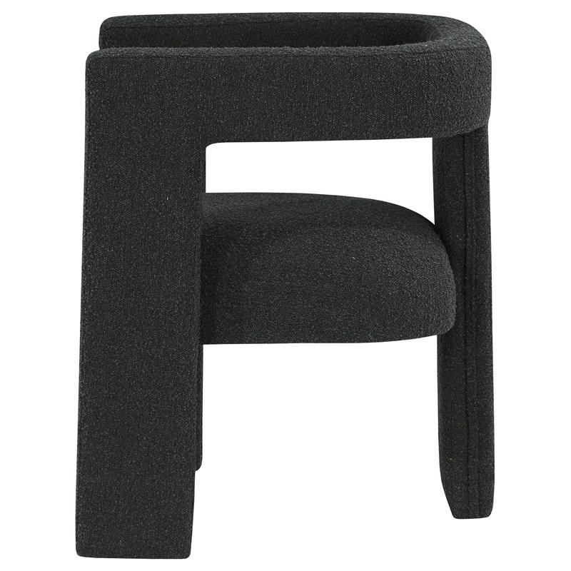 Large Picture of Coaster Furniture Petra 902882 Boucle Upholstered Accent Side Chair - Black