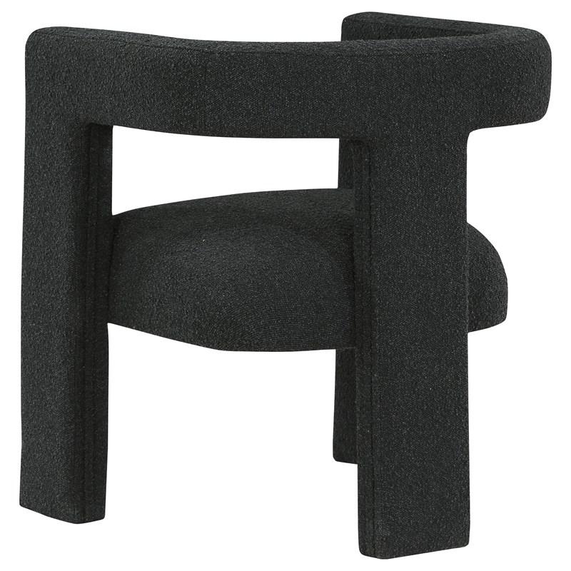 Large Picture of Coaster Furniture Petra 902882 Boucle Upholstered Accent Side Chair - Black