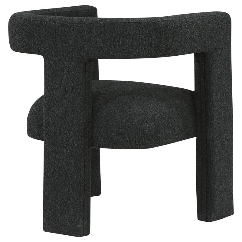 Large Picture of Coaster Furniture Petra 902882 Boucle Upholstered Accent Side Chair - Black