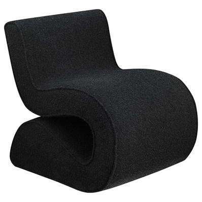 Coaster Furniture Ronea 903155 Boucle Upholstered Armless Curved Chair - Charcoal