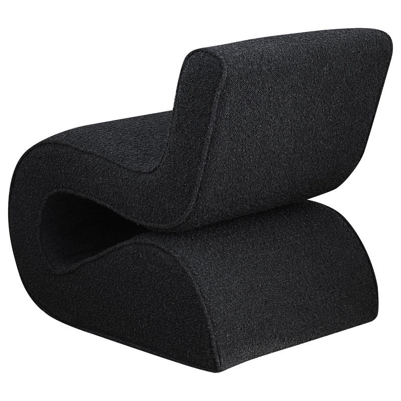 Large Picture of Coaster Furniture Ronea 903155 Boucle Upholstered Armless Curved Chair - Charcoal