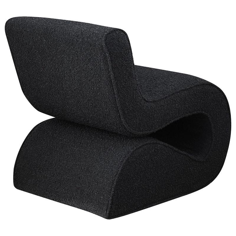Large Picture of Coaster Furniture Ronea 903155 Boucle Upholstered Armless Curved Chair - Charcoal