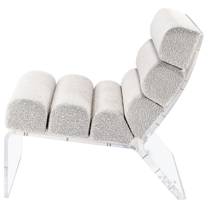 Large Picture of Coaster Furniture Serreta 903161 Boucle Upholstered Armless Acrylic Chair - Ivory