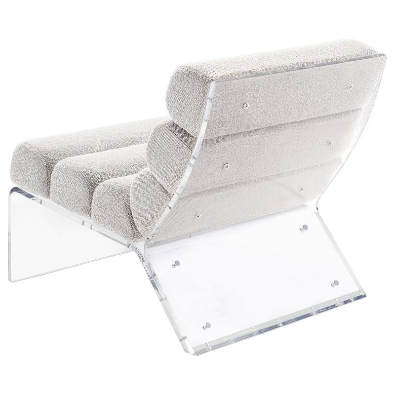 Large Picture of Coaster Furniture Serreta 903161 Boucle Upholstered Armless Acrylic Chair - Ivory