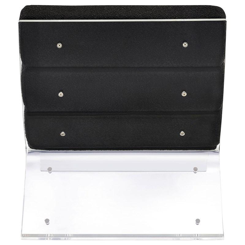 Large Picture of Coaster Furniture Serreta 903162 Boucle Upholstered Armless Acrylic Chair - Black