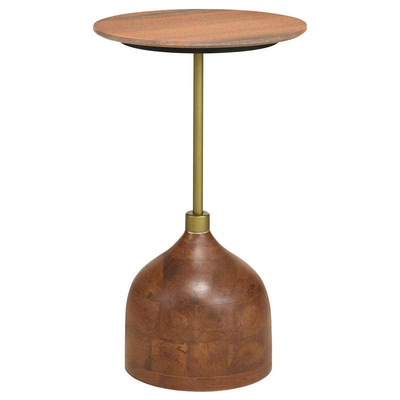 Large Picture of Coaster Furniture Colima 930249 Round Wood Top Accent Side Table - Peach
