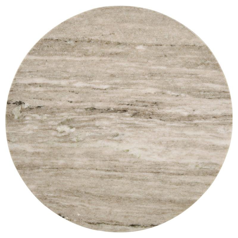 Large Picture of Coaster Furniture Alicia 930252 Round Marble Top Side Table - Antique White