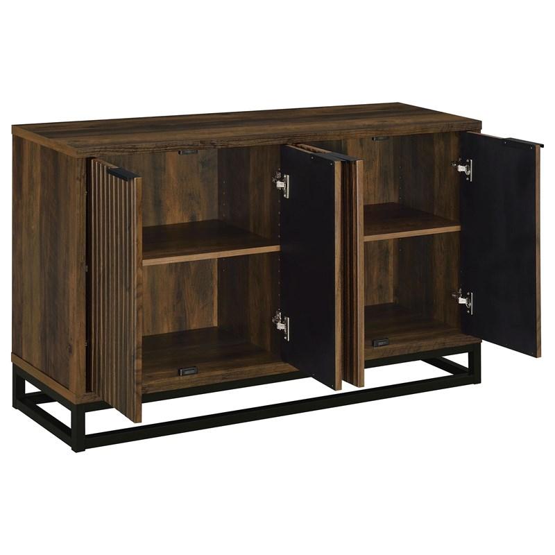 Large Picture of Coaster Furniture Ryatt 950393 4-door Engineered Wood Accent Cabinet - Dark Pine