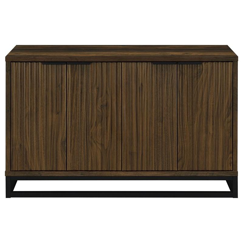 Large Picture of Coaster Furniture Ryatt 950393 4-door Engineered Wood Accent Cabinet - Dark Pine