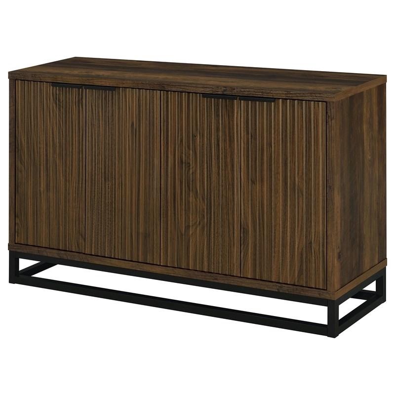 Large Picture of Coaster Furniture Ryatt 950393 4-door Engineered Wood Accent Cabinet - Dark Pine
