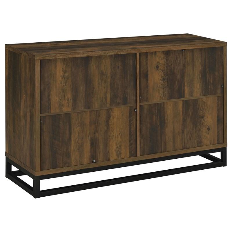 Large Picture of Coaster Furniture Ryatt 950393 4-door Engineered Wood Accent Cabinet - Dark Pine