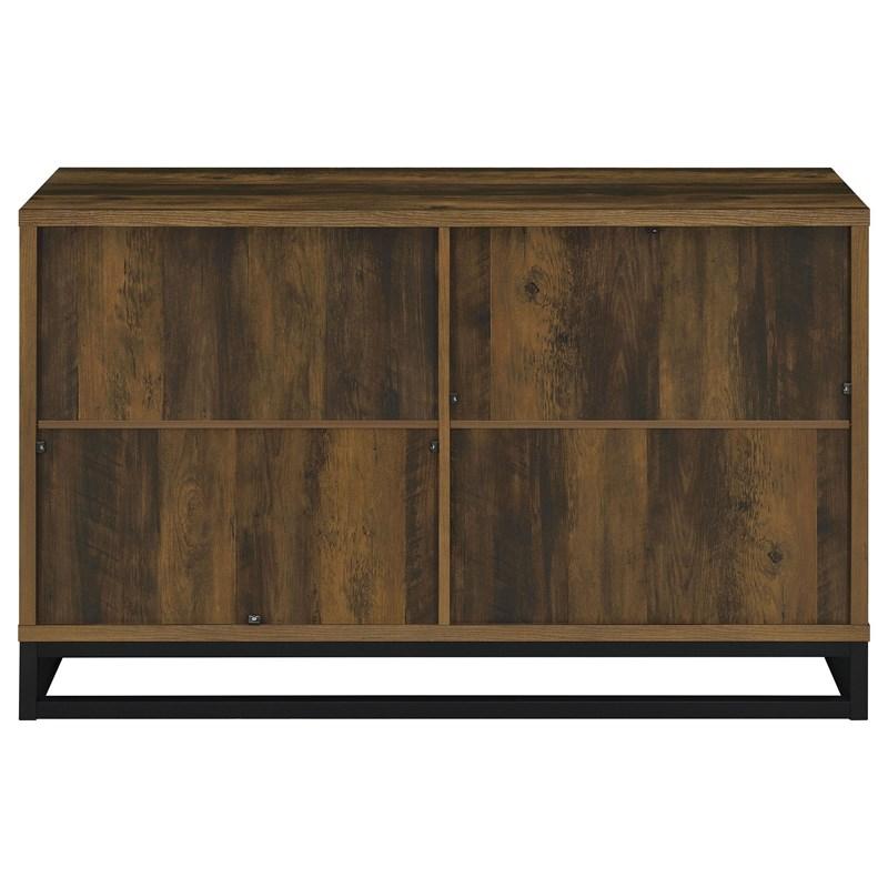 Large Picture of Coaster Furniture Ryatt 950393 4-door Engineered Wood Accent Cabinet - Dark Pine