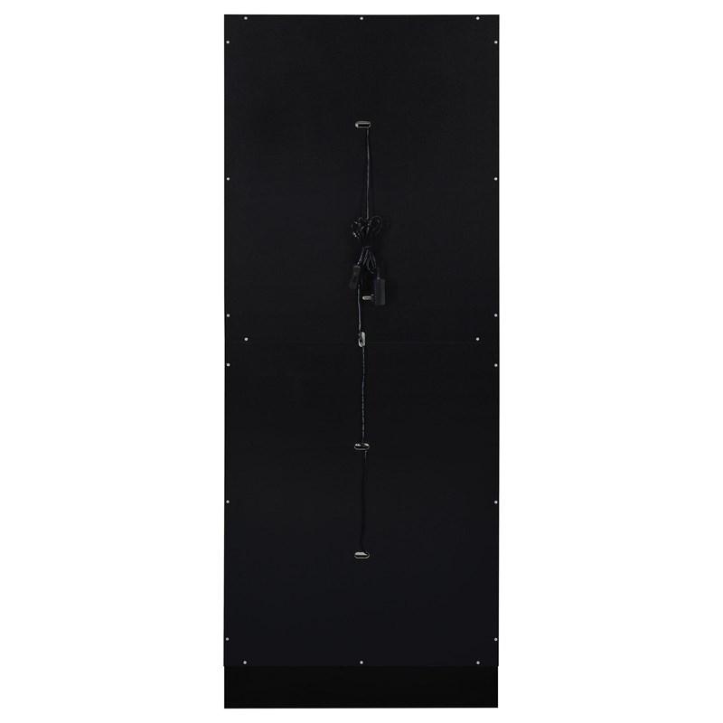 Large Picture of Coaster Furniture Cabra 950398 4-door LED Curio Display Cabinet - Black High Gloss