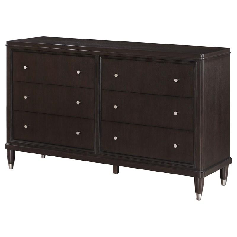 Large Picture of Coaster Furniture Emberlyn 223063 6-Drawer Dresser - Brown