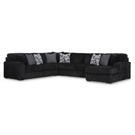Signature Design by Ashley Midnight-Madness 98103S3 4 pc Sectional with Chaise (Sectionals - Stationary)