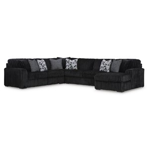 Signature Design by Ashley Midnight-Madness 98103S3 4 pc Sectional with Chaise (Sectionals - Stationary)