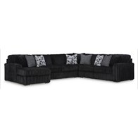 Signature Design by Ashley Midnight-Madness 98103S4 4 pc Sectional with Chaise (Sectionals - Stationary)