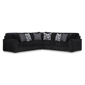 Signature Design by Ashley Midnight-Madness 98103S6 3 pc Sectional (Sectionals - Stationary)