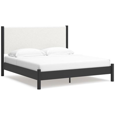 Signature Design by Ashley Cadmori B2616B8 King Upholstered Panel Bed