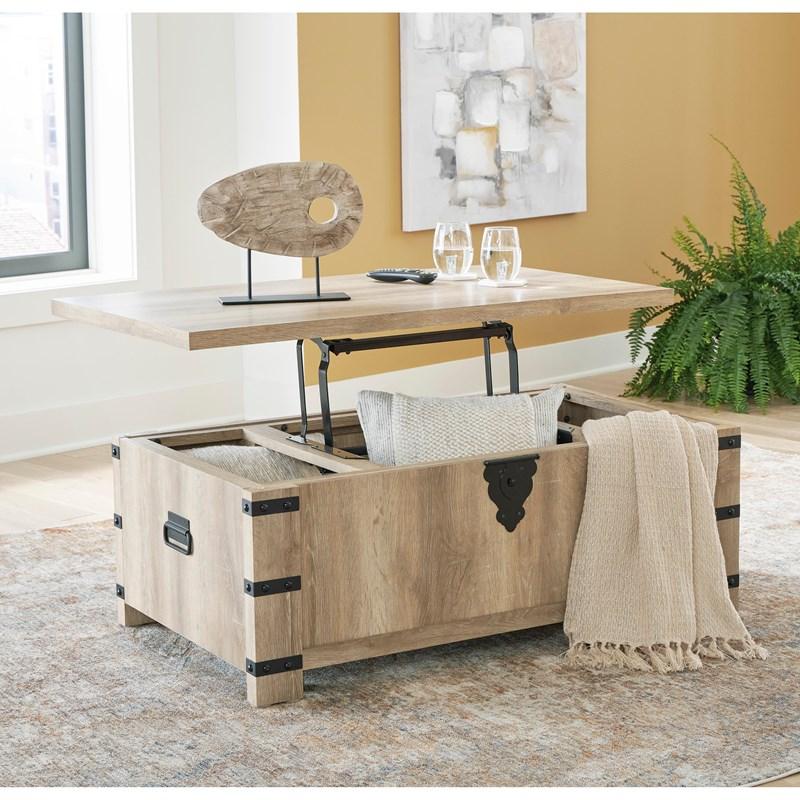 Large Picture of Signature Design by Ashley Calaboro T463T1 Lift-top Coffee Table and 2 End Tables