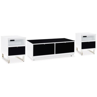 Signature Design by Ashley Gardoni T756T2 Coffee Table and 2 Chairside End Tables